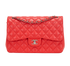 Jumbo Double Flap, &pound;4,800, Handbags, Red, Lambskin Leather, Front view